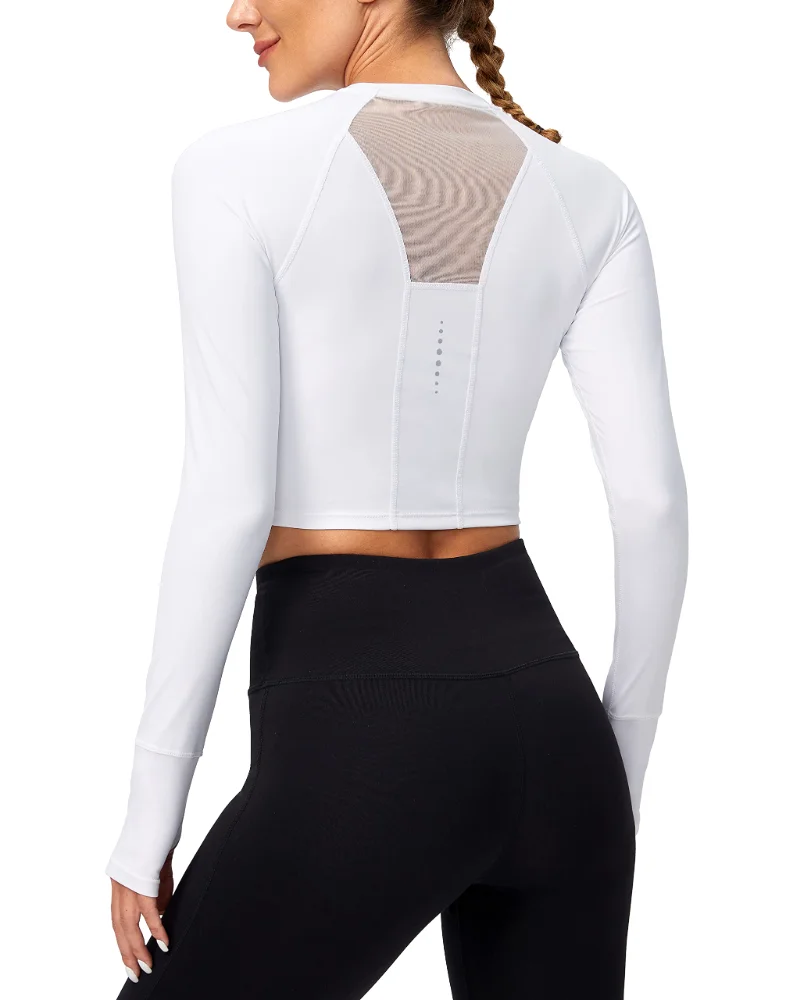 SANTINY Cropped Long-Sleeve Top