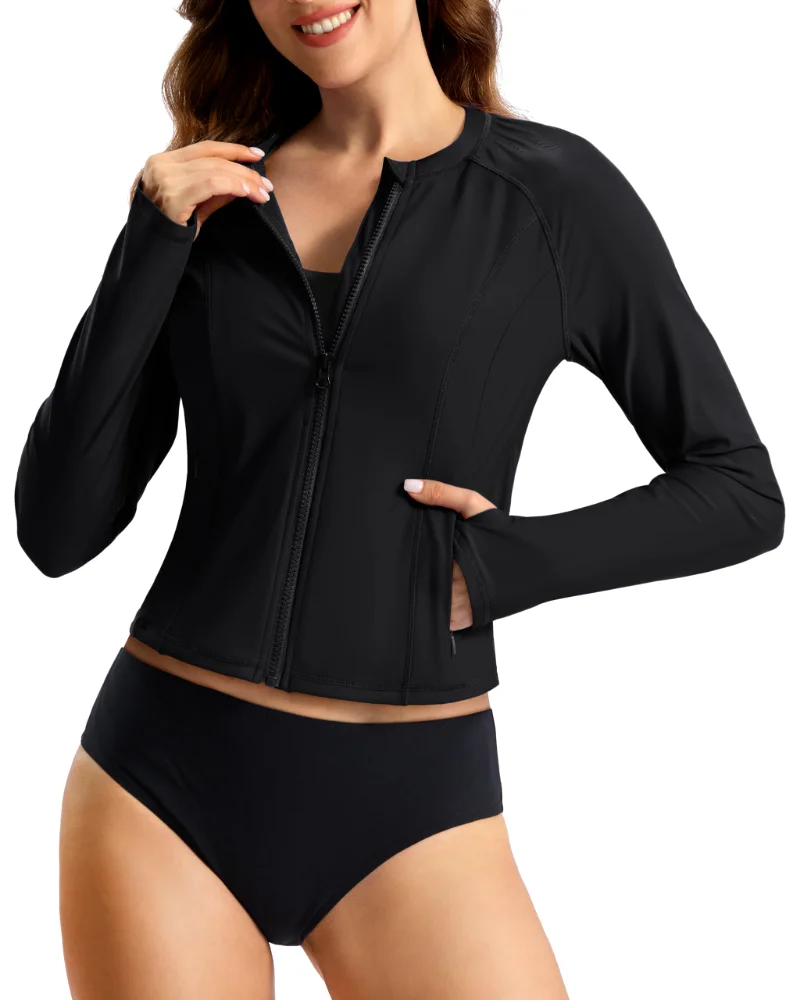 SANTINY Cropped Rash Guard