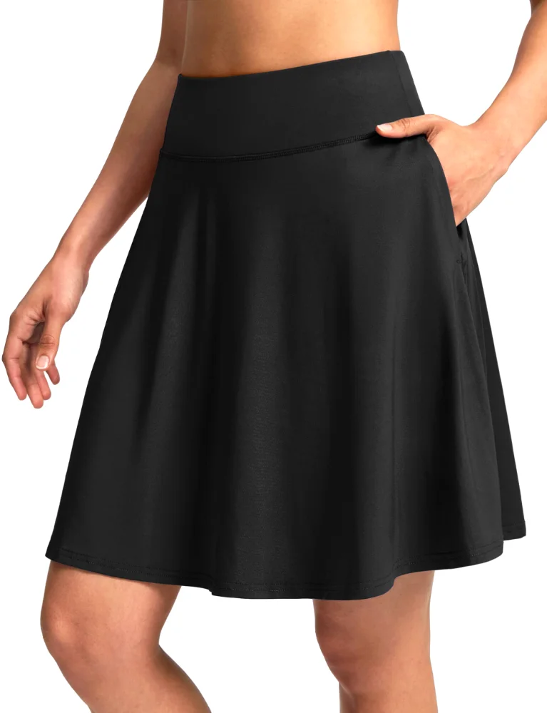 SANTINY Knee-Length Golf Skort 20", 4 pockets