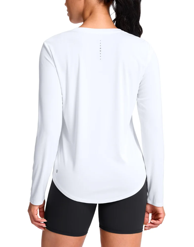 SANTINY Lightweight Long-Sleeve Top, white