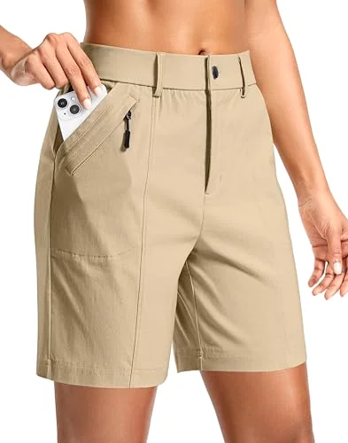 SANTINY Pocket Golf Shorts 7", dusty khaki