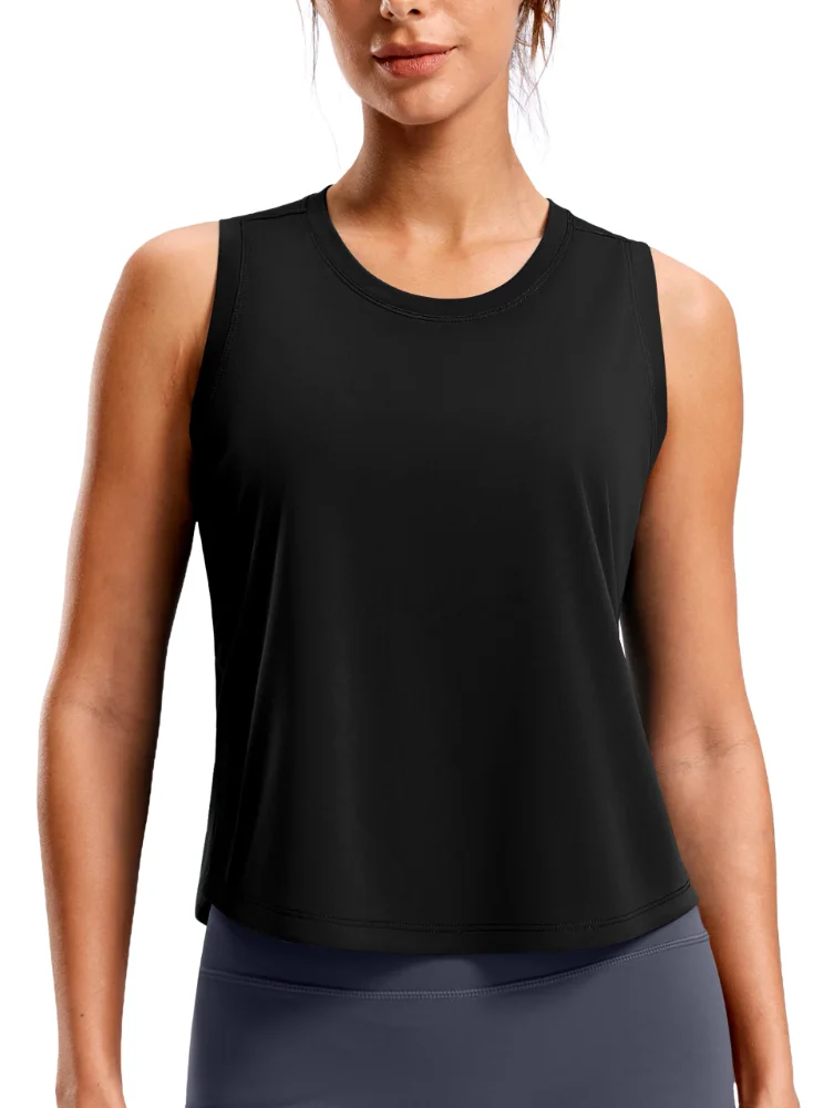 SANTINY Racerback Tank Top in Black