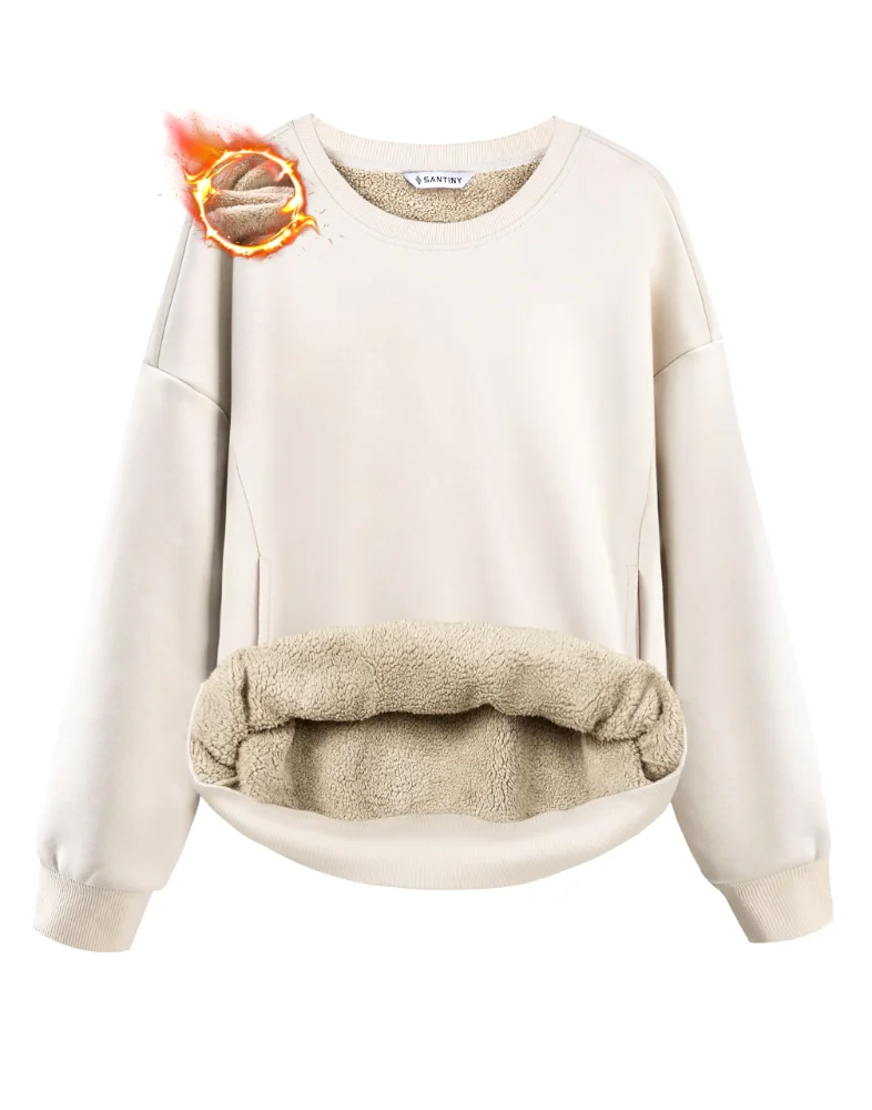 SANTINY Sherpa Sweatshirt