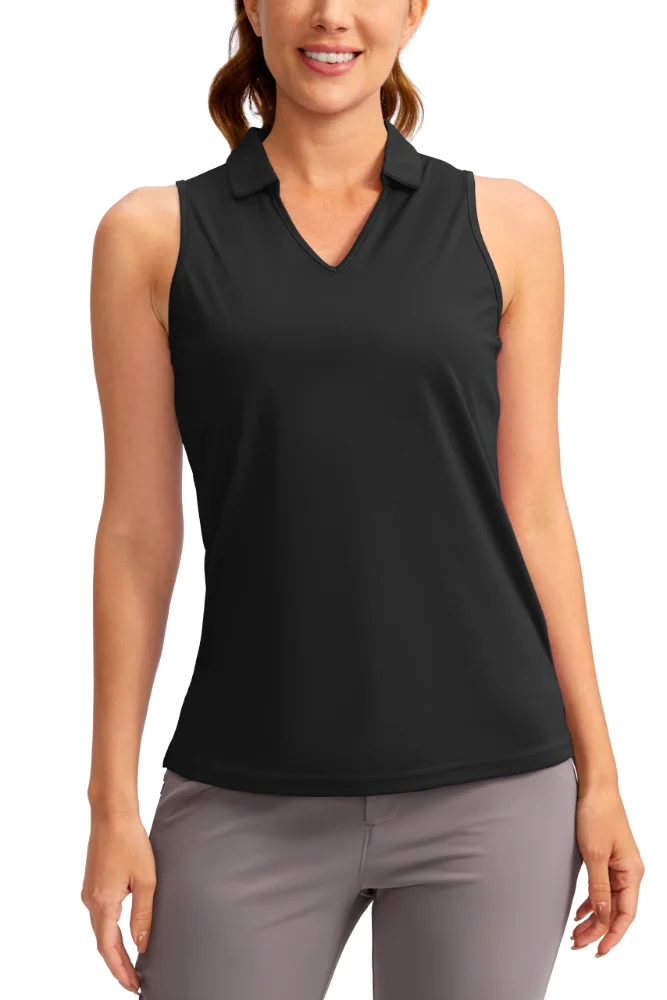 SANTINY V-Neck Sleeveless Polo