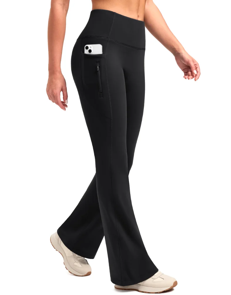 SANTINY Water-Resistant Fleece-Lined Flare Pants 30.5"