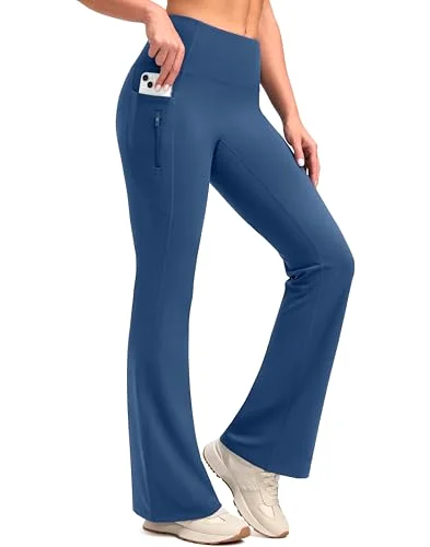 SANTINY Water-Resistant Fleece-Lined Flare Pants 32"