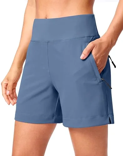 SANTINY Zip-Pocket Golf Shorts 5"