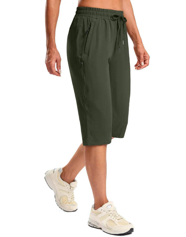 SANTINY Zip-Pocket Hiking Shorts 15"